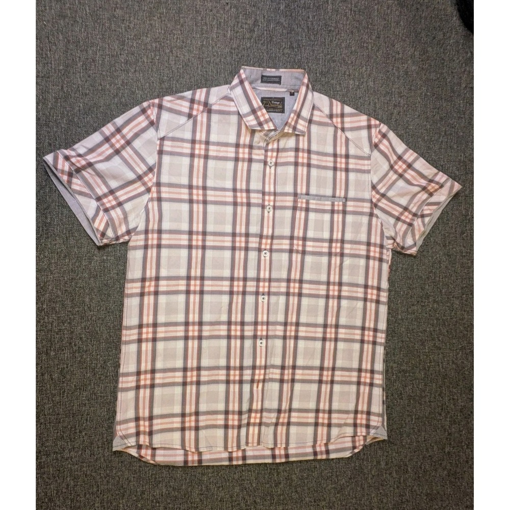 Vintage 7 Diamonds Western Button Up Shirt Mens Medium Multicolor Plaid Cowboy